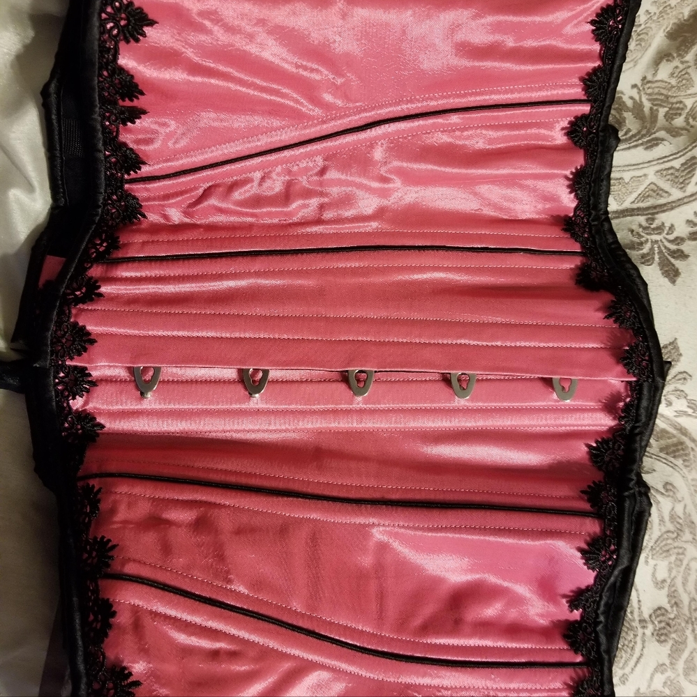 Pink underbust waist trainer corset